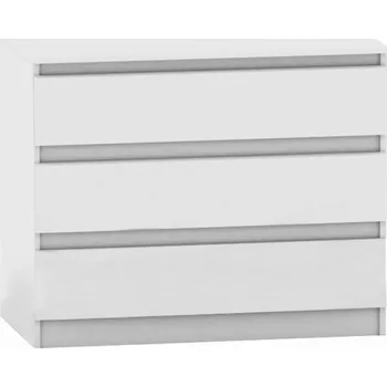 Komoda Tempo Kondela 3 šuplíková komoda, bílá, HANY NEW 003