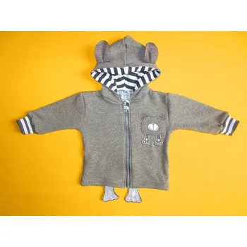 Arex, ČR Teplá mikina s kapucí a aplikacemi Barva: šedá, Velikost: 86