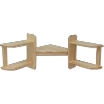 police Drewmax Rohová police PK131 masiv (Barva dřeva: Gray)