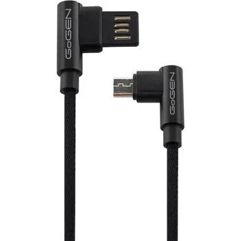 Kabel GoGEN USB/micro USB, 1m, oboustraný, opletený - černý