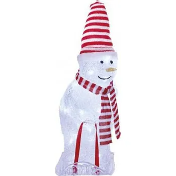 Vánoce EMOS DCFC19 sněhulák s čepicí a šálou 40 LED studená bílá