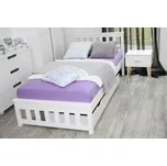 Maxi-Drew Postel z masivu Iga 90x200 borovice + rošt, bílá