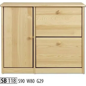 Nábytek Drewmax Botník SB118 masiv (Barva dřeva: Olše)