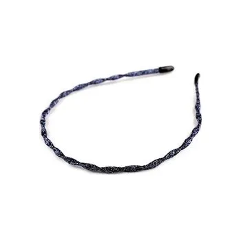Čelenka Čelenka do vlasů kroucená tmavě modrá s lurexem