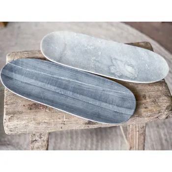 Tác z přírodního mramoru/oválný Barva: světlá