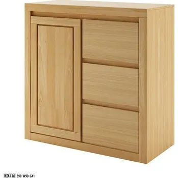 Ložnice Drewmax Komoda KD416 masiv buk (Barva dřeva: Buk přírodní)
