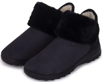 Dámská zimní obuv Vlnka Manufacture Dámské kotníkové zimní boty s ovčí vlnou Bára černé