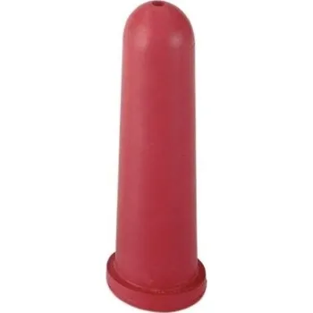 Cucák super napájecí pro telata, červený, 100 mm, kulatá díra, 4 mm