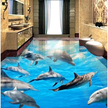 Fototapeta Solution Media 3D tapeta na podlahu - Delfíni MU3499