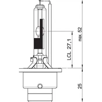 Povinná bezpečnostní výbava Xenonová výbojka D2R 4150K OSRAM, 1ks