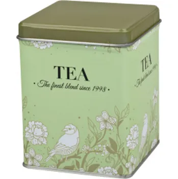 Dóza na potraviny Dóza na čaj Blooming zelená 100 g plechová