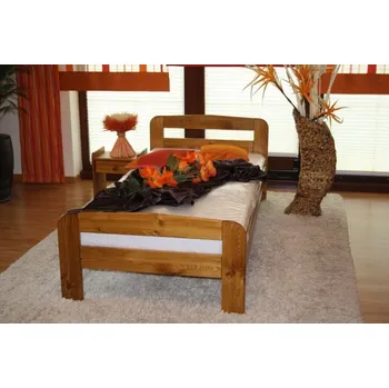 Postel Maxi-Drew Postel z masivu Klára 90x200 borovice + rošt (Barva dřeva: Dub)