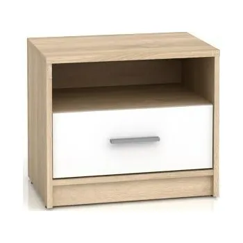 Noční stolek Brwcz NEPO PLUS KOM1S dub sonoma/bílá / 2BAL /