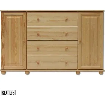 Drewmax Komoda KD123 masiv (Barva dřeva: Gray)