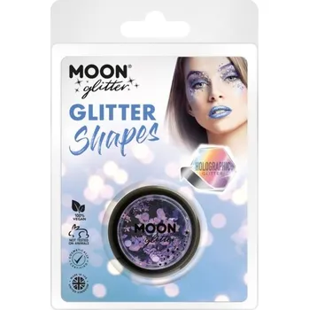 Smiffys TŘPYTKY Glitter Shapes holografické fialové