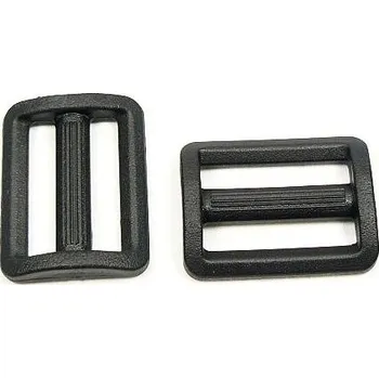 Knoflík Plastové průvleky šíře 50 mm černý