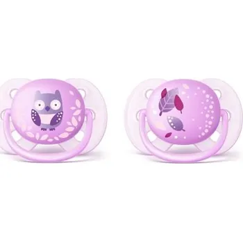 dudlíky Philips AVENT Šidítko Ultrasoft Obrázek 0-6m fialové, 1 ks