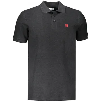 Pánské tričko Pánské triko s límečkem ALTISPORT CARRYOVER ALM065203 ANTRACITOVÝ MELÍR S