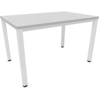 Psací stůl Stůl kancelářský, rovný, podnoží hranaté, bílé, barva světle šedá, š x h: 1200 x 800 mm