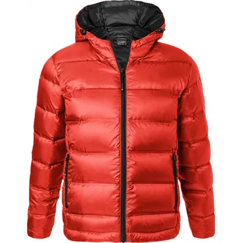Pánská péřová bunda JAMES NICHOLSON JN1152 FLAME/BLACK S
