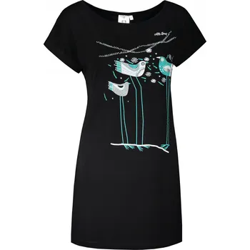 Dámské prodloužené triko ALTISPORT CARRYOVER ALW043123 ČERNÁ/TYRKYSOVÁ XS