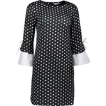 Dámské šaty NUMOCO A232-1 BÍLÉ PUNTÍKY M
