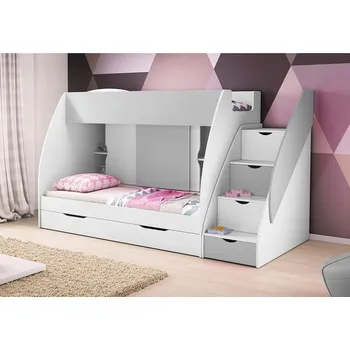 Postel Eoshop Dětská postel Martinek, 80x200 cm, Bílá / Šedá