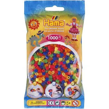 Dětské navlékací korálky Hama Zažehlovací korálky Midi transparentní neonové 1000ks v sáčku