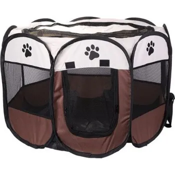 Dětská ohrádka Přenosná skládací ohrádka pro domácí mazlíčky - Velikost L, béžová