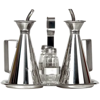 Nádoba na olej a ocet Sada na koření ANTI-DROP, konvička na olej a ocet, sůl, pepř