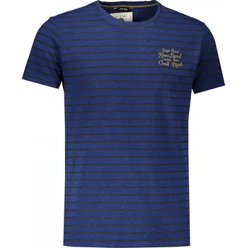 Pánské tričko Pánské triko s krátkým rukávem KIXMI JERRY TMAVĚ MODRÝ MELÍR S