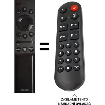 Dálkový ovladač Samsung QE43Q65A náhradní dálkový ovladač pro seniory.