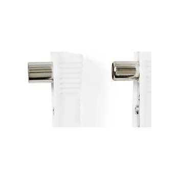 Redukce NEDIS IEC (koaxiální) konektor/ zástrčka + zásuvka - úhlový/ 2 kusy/ bílá/ BOX