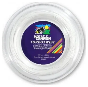 Struna na výplet tenisové rakety Weiss Cannon tenisový výplet Turbotwist 200m 1,24