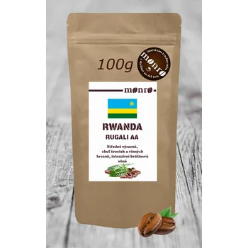 Káva RWANDA RUGALI AA KÁVA 100% ARABICA KÁVA MONRO 100G