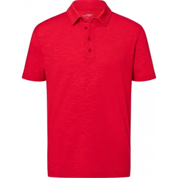 Pánské tričko Pánské triko s límečkem žíhané JAMES NICHOLSON JN752 RED S