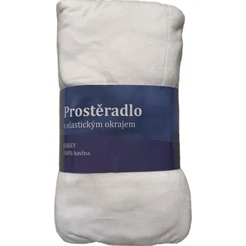 Prostěradlo JERRY FABRICS Prostěradlo Jersey Bílá Bavlna, 90/200 cm
