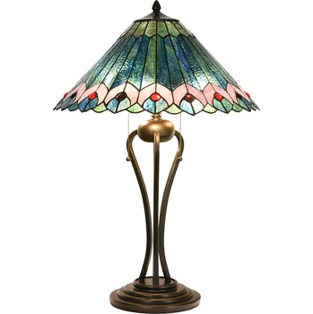 Lampička Stolní lampa Tiffany Émeraude – Ø 48*73 cm