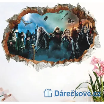 Samolepící dekorace Harry Potter, samolepka na zeď, vel. 70x50 cm