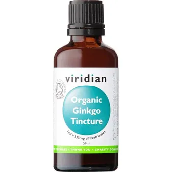 Přírodní produkt Viridian Ginkgo Biloba Tincture Organic 50 ml