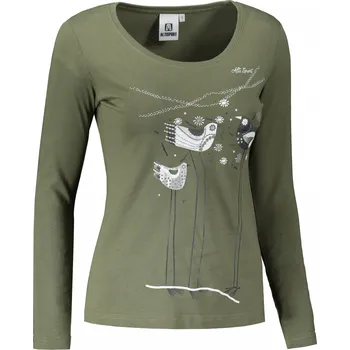 Dámské tričko Dámské triko s dlouhým rukávem ALTISPORT CARRYOVER ALW043169 KHAKI S