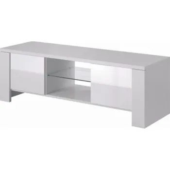 Televizní stolek Cama TV stolek WEST 42/130/42 bílá/bílý lesk