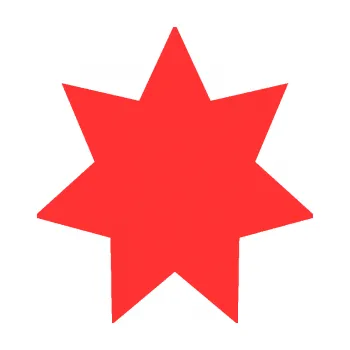 Samolepící dekorace Hvězda 003 (02 - světle červená) SAMOLEPKA NA AUTO, NÁLEPKA, FÓLIE, POLEP, TUNING, VLASTNÍ TEXT, TISK, AUTOSAMOLEPKY.cz, POLEPY, OBRÁZEK, LOGO, 3D STICKERS