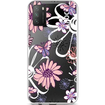 Pouzdro na mobilní telefon Kryt Xiaomi Poco M3 silikon Flowers (obal neboli pouzdro na Xiaomi Poco M3)