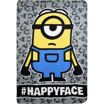 Dětská deka Fleecová deka Minions 100x150 cm - šedá Velikost: ONE SIZE