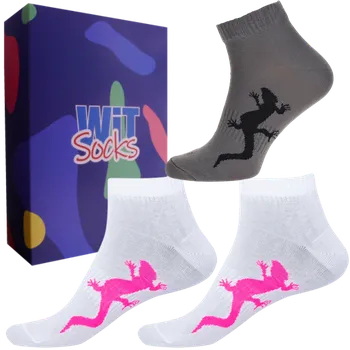 Pánské ponožky Dárkový set - Ještěrky - velikost 39-42 (Velikost 39-42)