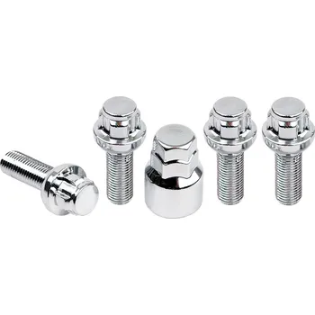 Šroubek na kolo Pojistné bezpečnostní šrouby M12x1,50x25 kulová R12, klíč 17/19, Blocky B225