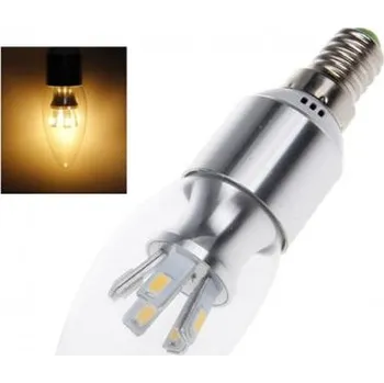 Žárovka DS Technik LED C35 SPACE-5W - LED žárovka s prostorovým svitem, závit E14, 400lm Barva: Bílá teplá