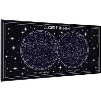 Infrazářič Klarstein Wonderwall Art Smart 700W 60x120cm Obrazový Infrapanel Mapa oblohy (10037891)