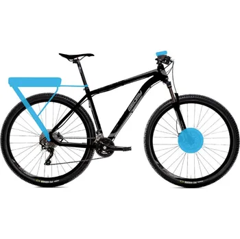 sada pohonu pro kolo EVBIKE Přestavba na elektrokolo v předním kole 500W, 15,6Ah kapacita nosičové baterie, s dispejem 26"